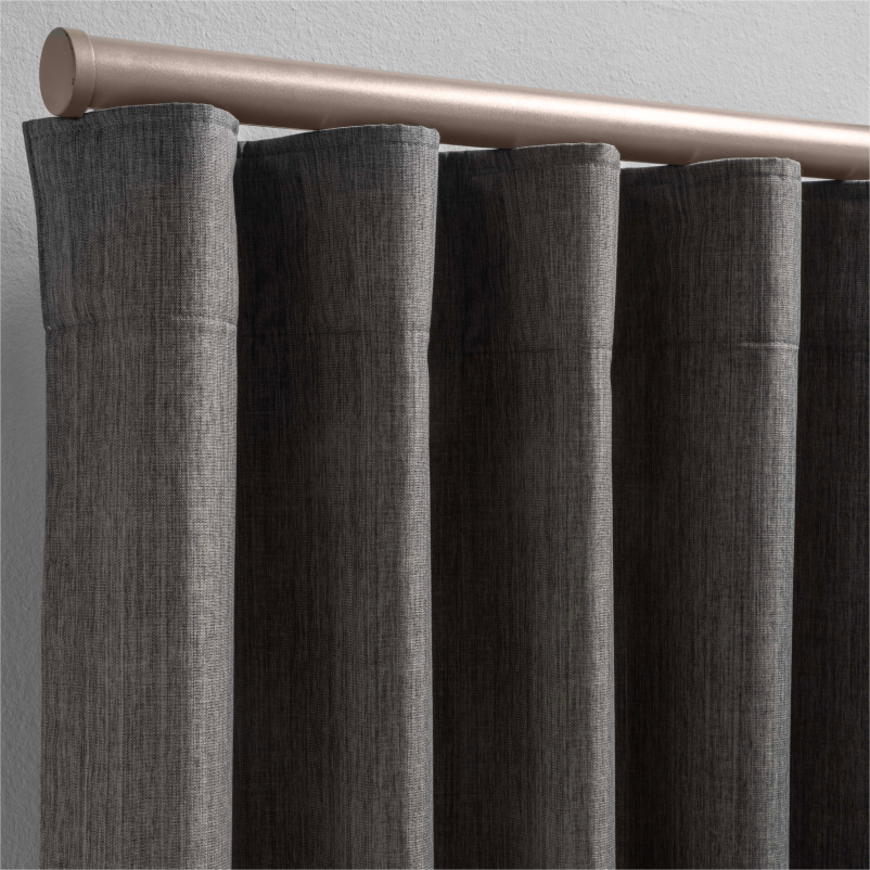 Midnight Wave Taped Curtain: 100% Blockout