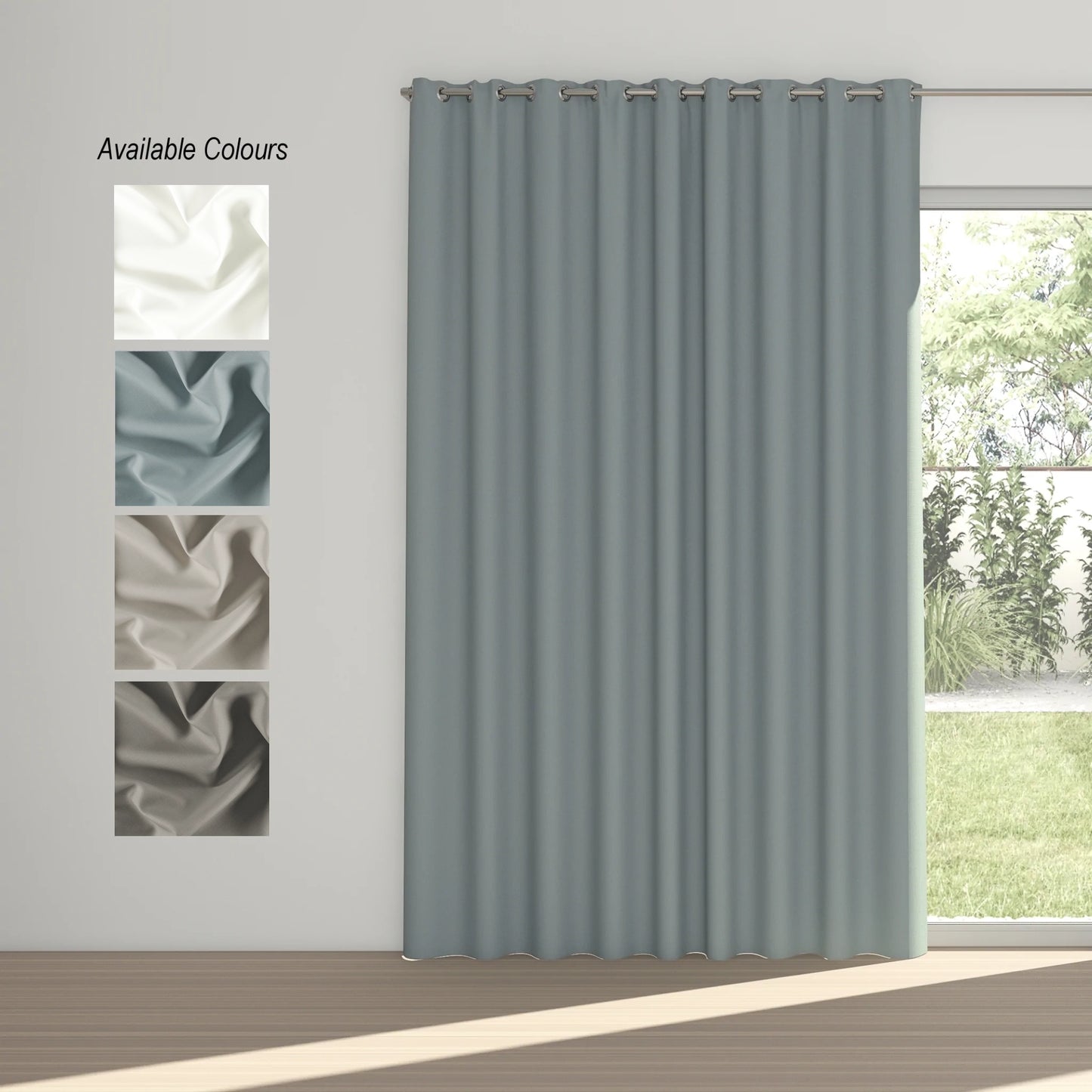 Dusk Eyelet Curtain: 100% Blockout
