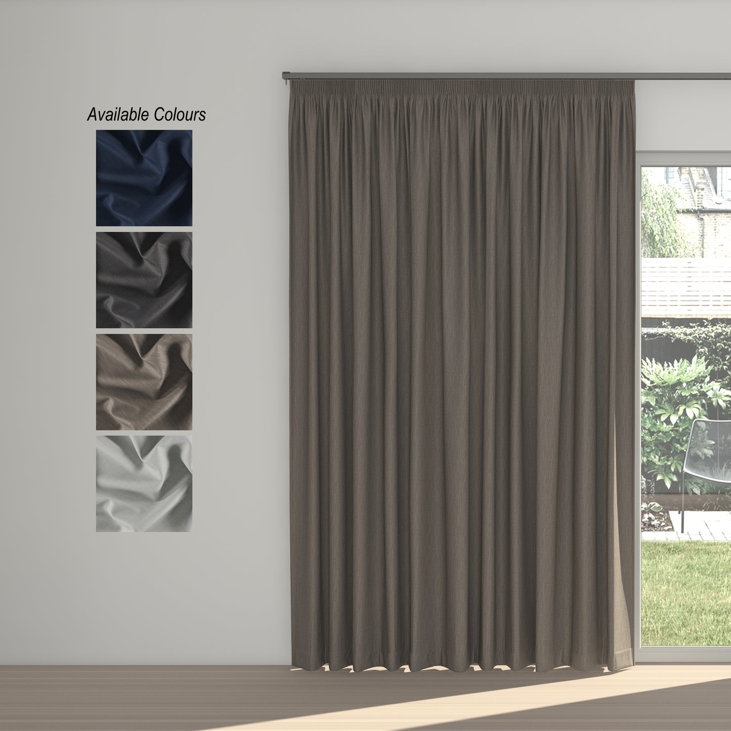 Midnight Taped Curtain: 100% Blockout