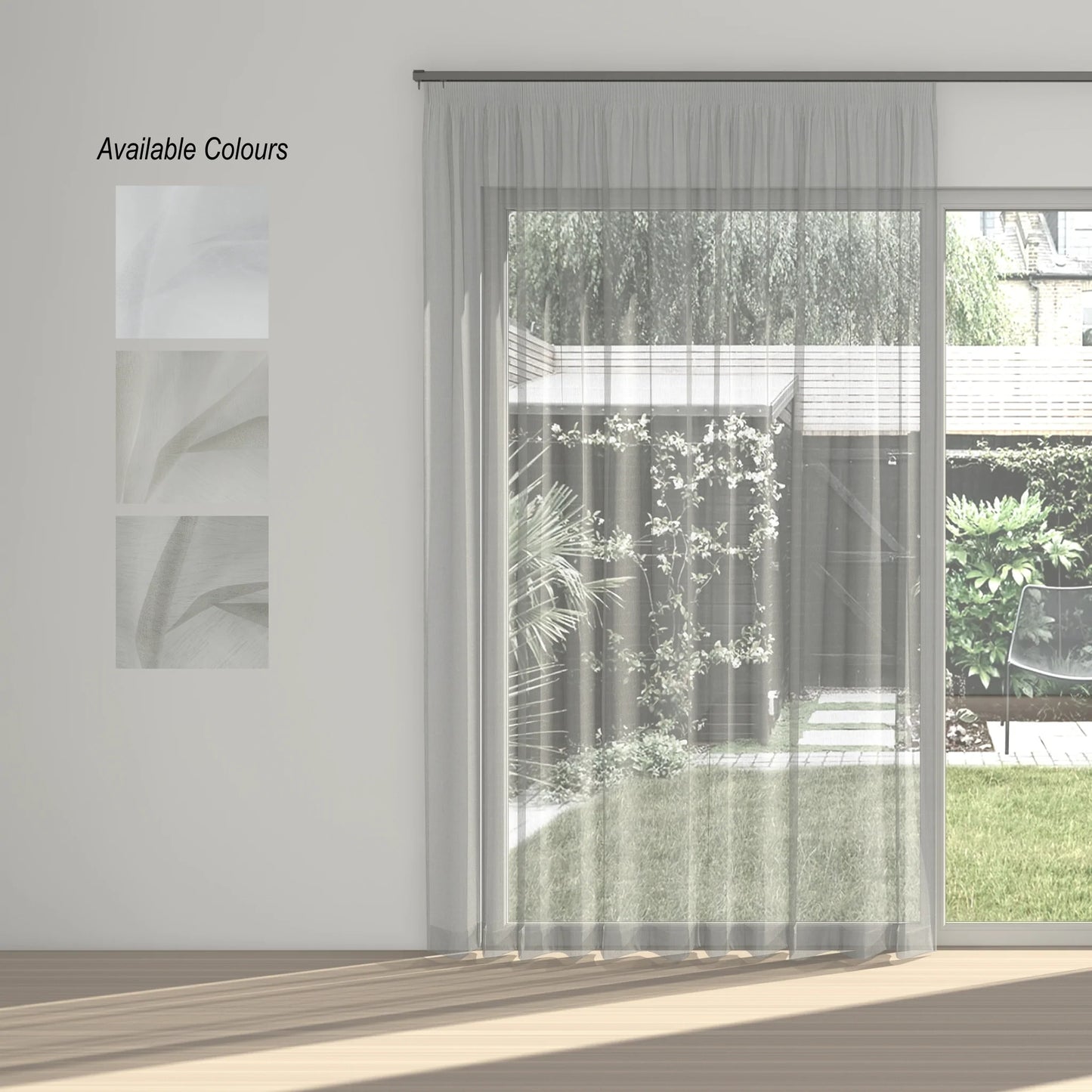 Tranquil Taped Curtain: Unlined Sheer