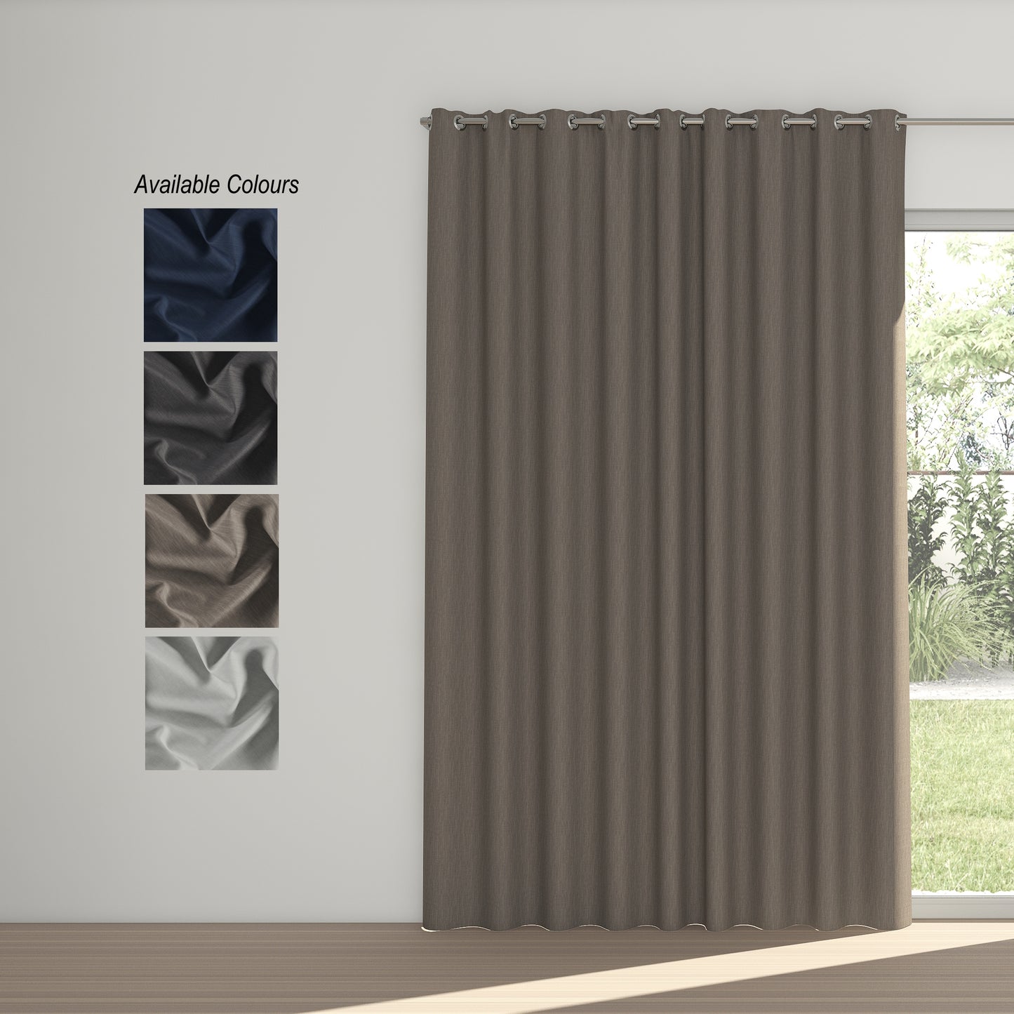 Midnight Eyelet Curtain: 100% Blockout